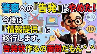 告発状を作るのはもう限界（笑）これからはスマートに「情報提供」へ移行！