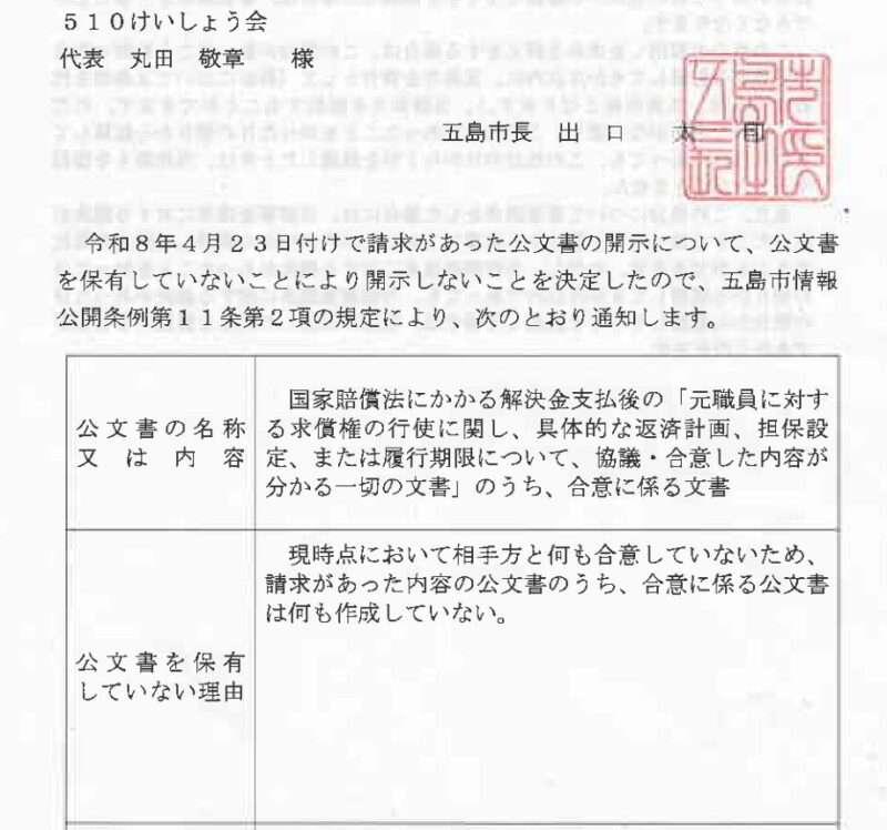 合意なし