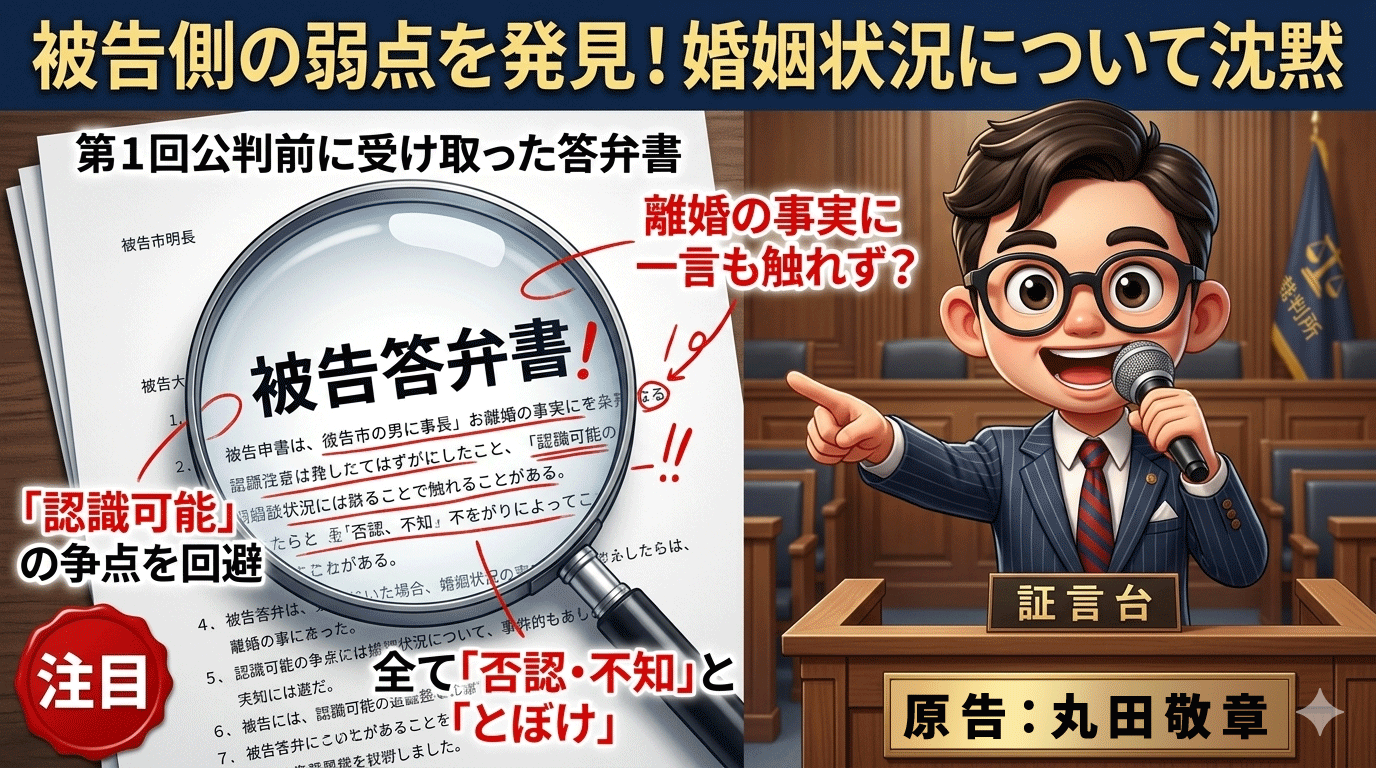 被告答弁書に関する重要な疑問