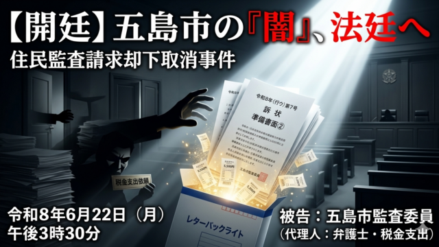 【開廷：第1回公判】五島市の「闇」を、法廷の光に引きずり出しました