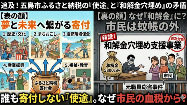 五島市ふるさと納税に新設提案！？「元職員の窃盗和解金（5800万円）穴埋め支援事業」